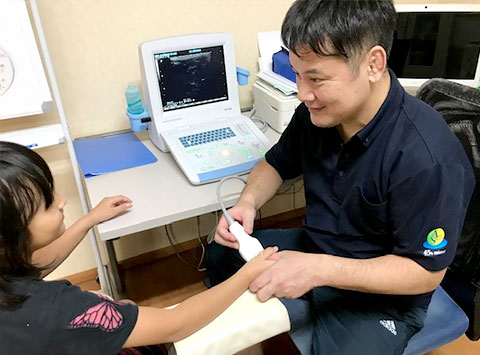 超音波画像観察装置を使用した検査